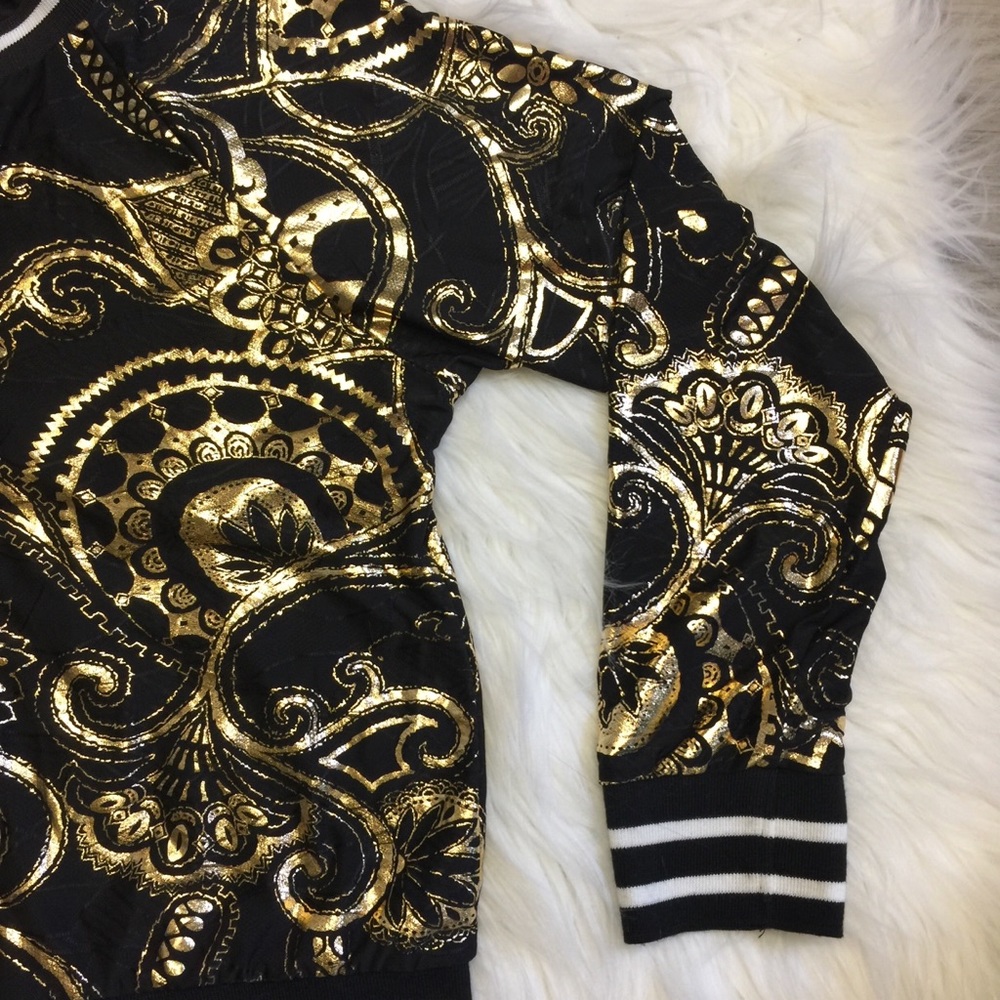 Cleo Unique Gold Pattern Black Jacket - image 3